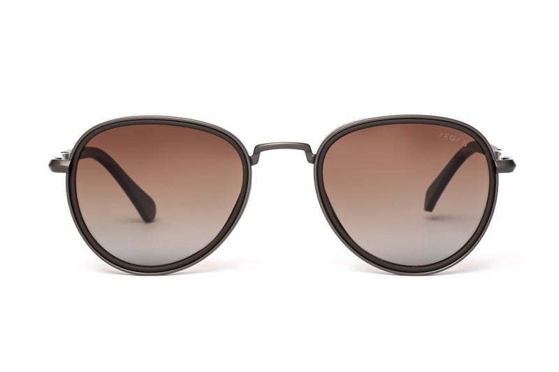 VEGAS Full Rim Oval Unisex Saddle Brown  Sunglasses V2071 S C2 - Image 1